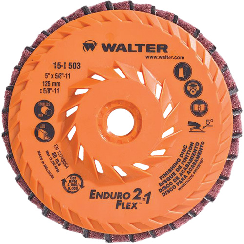 Meule &agrave; lamelles Enduro-Flex 2-in-1, 5" x 5/8"-11, Grain 80, C&eacute;ramique Distribution Industrielle GC
