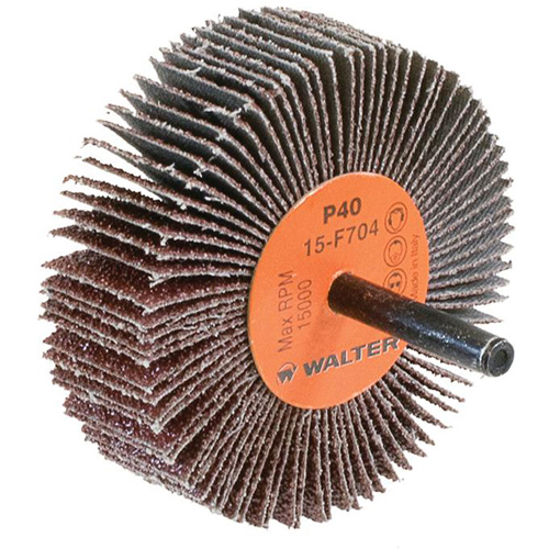 Roue &agrave; lamelles COOLCUT, Oxyde d'aluminium, Grain 40, 3" x 1" x 1/4" Distribution Industrielle GC