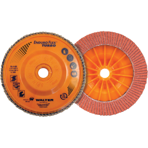 Disque &agrave; lamelles Turbo Enduro-Flex, 4-1/2" x 5/8"-11, Type 27S, Grain 36/60, C&eacute;ramique Distribution Industrielle GC