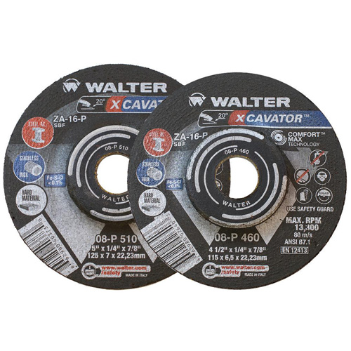 Meule XCAVATOR, 9" x 1/4", Arbre 7/8", Zirconium, Type 27 Distribution Industrielle GC