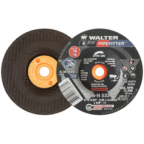 Meule PIPEFITTER, 5" x 3/32", Arbre 5/8"-11, Oxyde d'aluminium, Type 27 Distribution Industrielle GC