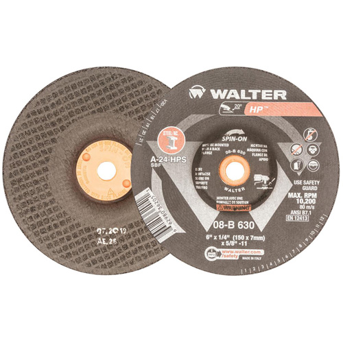 HP Grinding and Cutting Wheel, 6" x 1/4", 5/8"-11 Arbor, Aluminum Oxide, Type 27 Distribution Industrielle GC