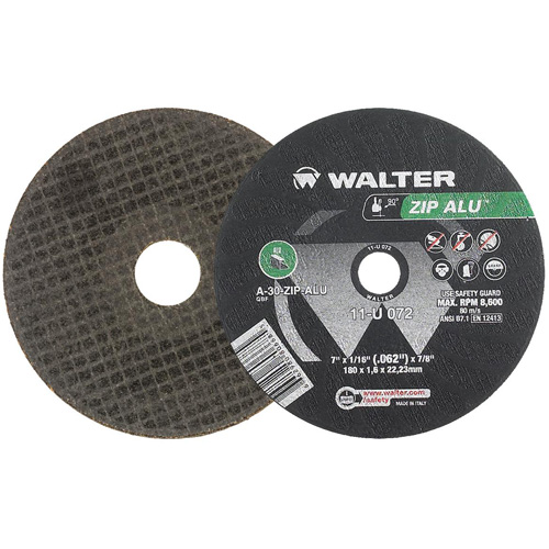 Zip Alu Cut-Off Wheel, 7" x 3/64", 7/8" Arbor, Type 1, Aluminum Oxide, 8600 RPM Distribution Industrielle GC