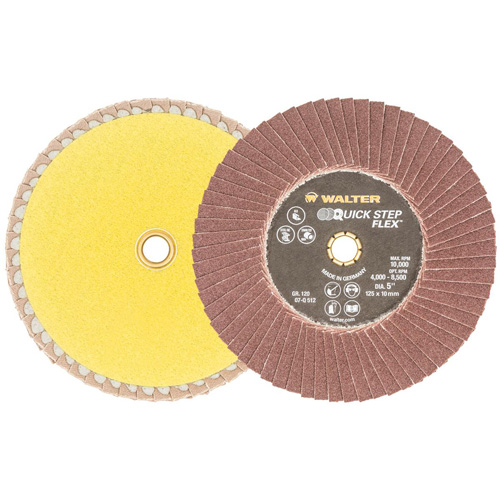 Disque &agrave; lamelles QUICK-STEP FLEX, 5" x Type 29, Grain 120, Oxyde d'aluminium Distribution Industrielle GC