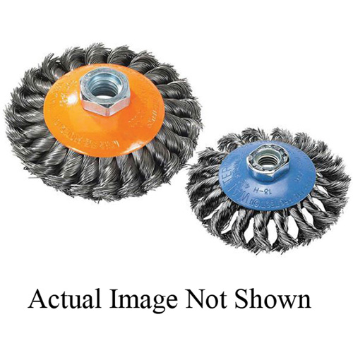 Brosse concave &agrave; fils nou&eacute;s, 6" dia. x 5/8"-11 arbre Distribution Industrielle GC