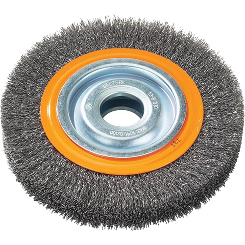 Brosses rotatives &agrave; fils torsad&eacute;s d'&eacute;tabli, 6" dia., Fils 0,0118", Arbre 1/2" - 1/4" Distribution Industrielle GC