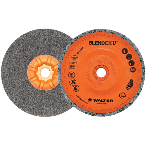 Brosse coupe de finition Blendex U, 5" dia., Grain Fin, Carbure de silicium Distribution Industrielle GC