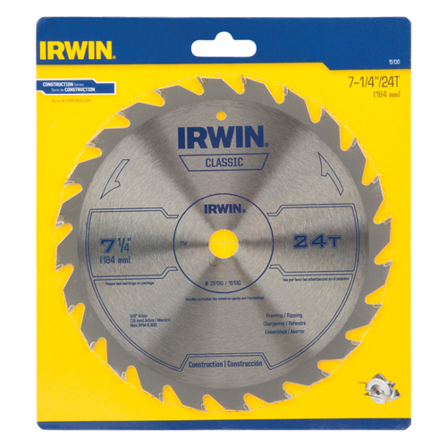 Lames de scie pour entrepreneur - Lames de scie de s&eacute;rie classique, 7-1/4", 24 dents, Pour Bois Distribution Industrielle GC