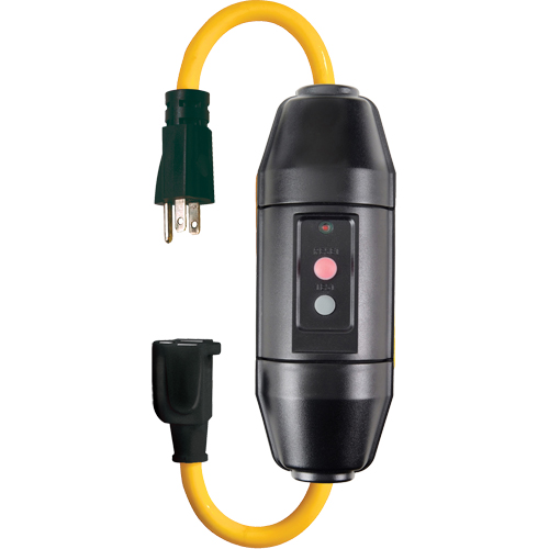 In-Line GFCI Cord Sets, 120 V, 20 A, 1-1/5' Cord Distribution Industrielle GC