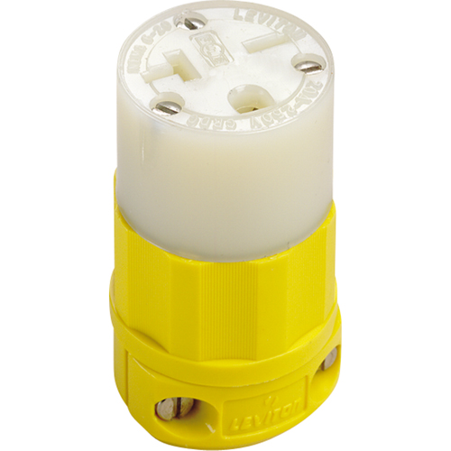 2-Pole 3-Wire Grounding Straight Blade Connector, 5-20P, Nylon Distribution Industrielle GC