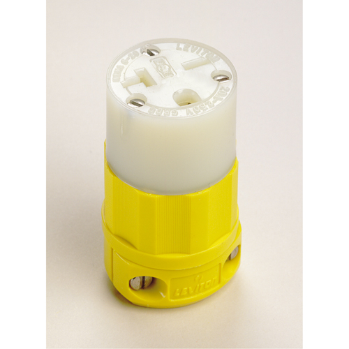 2-Pole 3-Wire Grounding Straight Blade Connector, 5-20P, Nylon Distribution Industrielle GC