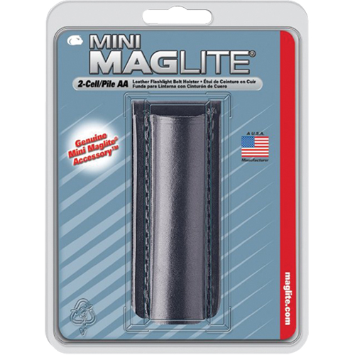 &eacute;tui de ceinture en cuir pour lampe de poche &agrave; 2 piles AA, Porte-lampe de poche, Cuir, 1 Poches Distribution Industrielle GC