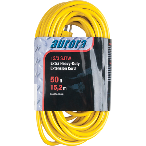 Cordon rallonge en vinyle, Ext&eacute;rieur, SJTW, AWG 12/3, 15 A, 50' Distribution Industrielle GC