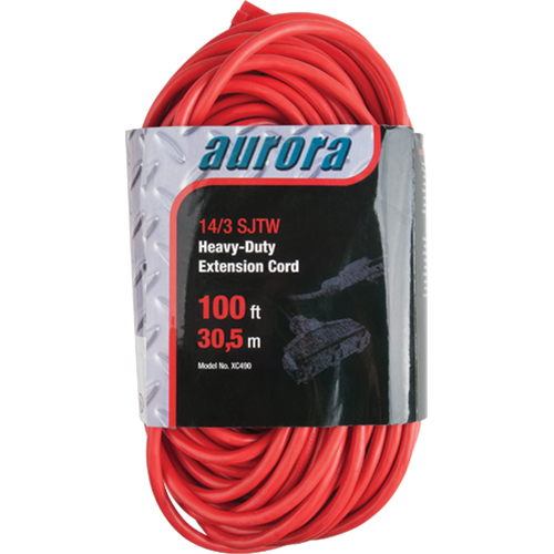 Cordon rallonge en vinyle, Ext&eacute;rieur, SJTW, AWG 14/3, 13 A, 3 prise(s), 100' Distribution Industrielle GC