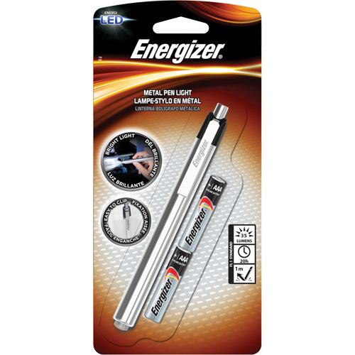Lampe stylo, DEL, 35 lumens, Corps en Aluminium, piles AAA, Compris Distribution Industrielle GC