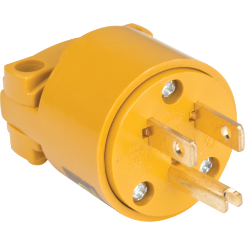 Fiche de mise &agrave; la terre en PVC, Plastique, 15 A, 125 V Distribution Industrielle GC
