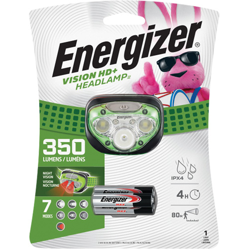 Lampe frontale Vision HD+, DEL, 350 lumens, 4 hres de fonctionnement, piles AAA Distribution Industrielle GC