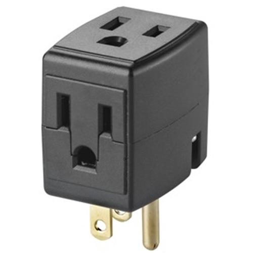 Grounded Triple Cube, 3 Outlet(s), None, 15 Amps, 1875 W, 125 V Distribution Industrielle GC