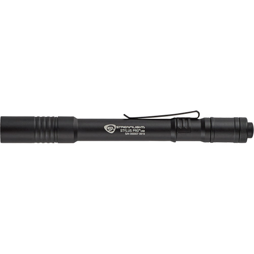 Lampe de poche stylo USB Stylus Pro, DEL, 350 lumens, Corps en Aluminium, piles Rechargeable, Compris Distribution Industrielle GC