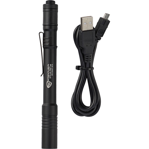 Lampe de poche stylo USB Stylus Pro, DEL, 350 lumens, Corps en Aluminium, piles Rechargeable, Compris Distribution Industrielle GC