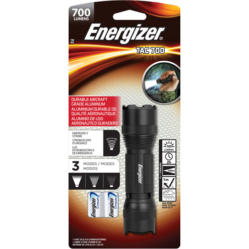 Lampe de poche TAC 700, DEL, 700 lumens, Piles CR123 Distribution Industrielle GC
