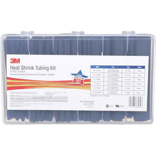 Heat Shrink Tubing, Thin Wall, 6", 1" (2.54cm) - 0.1875" (0.48cm) Distribution Industrielle GC