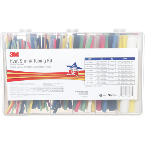 Heat Shrink Tubing, Thin Wall, 6", 0.5" (1.27cm) - 0.0938" (0.24cm) Distribution Industrielle GC