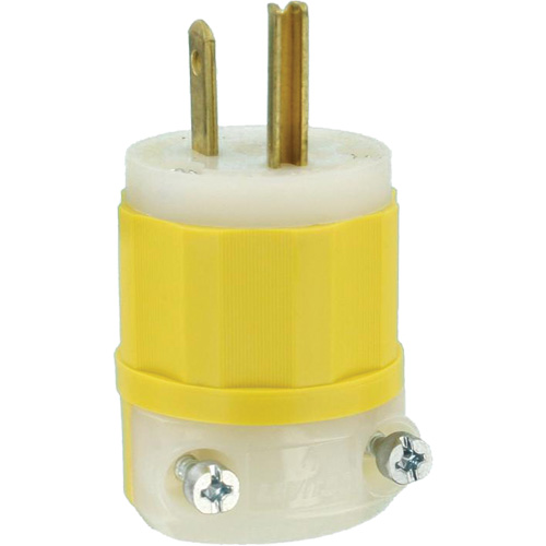 Prise &agrave; lame droite de calibre industriel, Nylon modifi&eacute; antichoc, 15 A, 125 V Distribution Industrielle GC