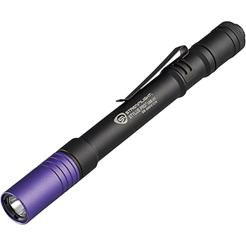 Lampe stylo UV avec port de recharge micro USB Stylus Pro, DEL, Corps en Aluminium, piles Rechargeable, Compris Distribution Industrielle GC