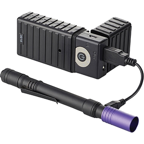 Lampe stylo UV avec port de recharge micro USB Stylus Pro, DEL, Corps en Aluminium, piles Rechargeable, Compris Distribution Industrielle GC