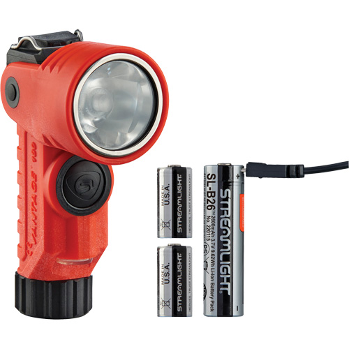 Vantage&reg; 180 X Multi-Fuel Helmet/Right Angle Flashlight, LED, Rechargeable/CR123A Batteries, Nylon Polymer Distribution Industrielle GC