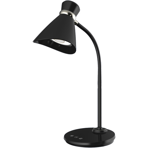 Lampe de bureau, 6 W, DEL, Col 16", Noir Distribution Industrielle GC