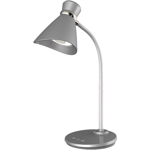 Lampe de bureau, 6 W, DEL, Col 16", Argent Distribution Industrielle GC
