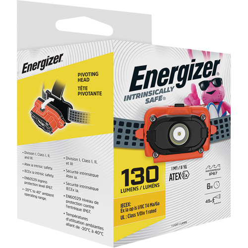 Intrinsically Safe&reg; Headlamp, LED, 130 Lumens, 6 Hrs. Run Time, AAA Batteries Distribution Industrielle GC