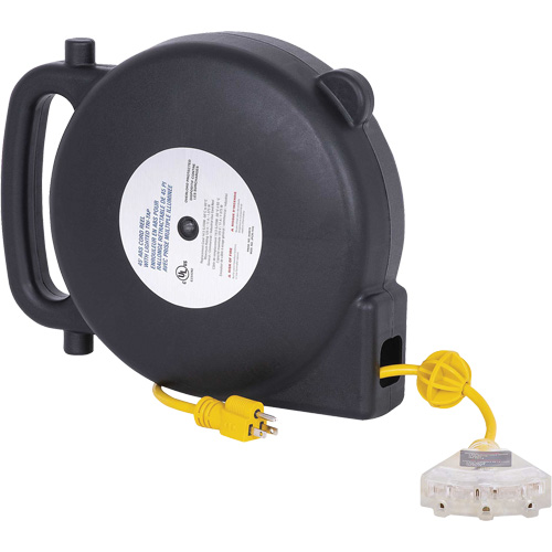 JPCR-1450 ABS Extension Cord Reel, Indoor/Outdoor, SJTW, 14 AWG, 13 A, 45' Distribution Industrielle GC