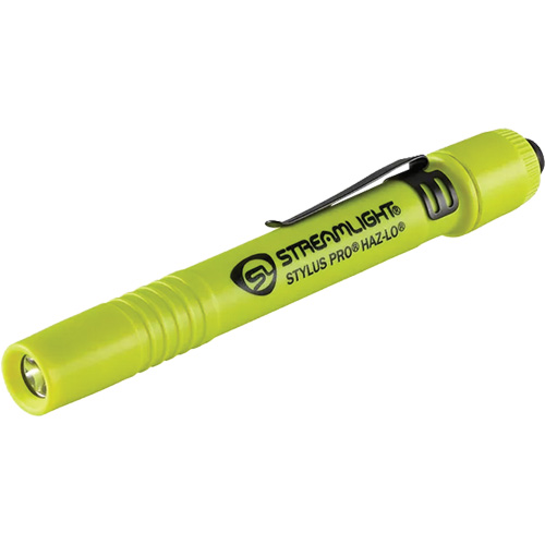 Lampe stylo &agrave; s&eacute;curit&eacute; intrins&egrave;que Stylus Pro HAZ-LO, DEL, 105 lumens, piles AAA, Compris Distribution Industrielle GC