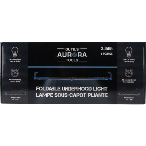 Foldable Underhood Work Light, Hook, Rechargeable, 1400 Lumens Distribution Industrielle GC