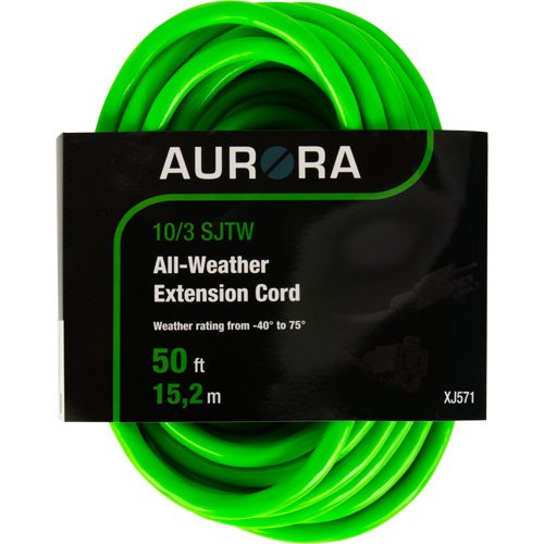 Cordon rallonge de calibre industriel, Toutes saisons, SJTW, AWG 10/3, 15 A, 50' Distribution Industrielle GC
