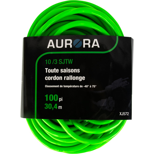 Cordon rallonge de calibre industriel, Toutes saisons, SJTW, AWG 10/3, 15 A, 100' Distribution Industrielle GC