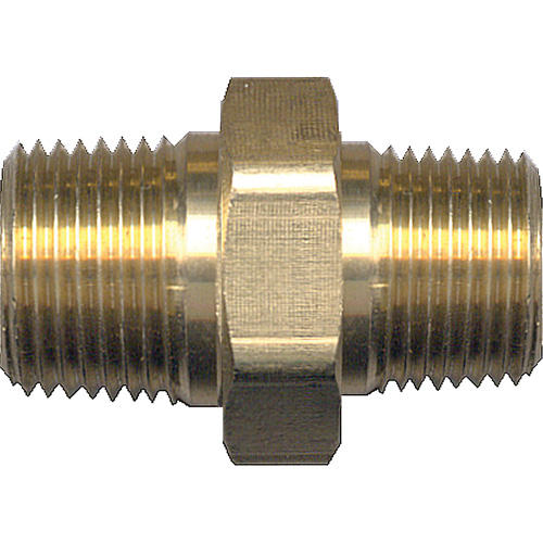 Mamelon de r&eacute;duction hexagonal, Laiton, 1/4" x 1/8", NPT x NPT Distribution Industrielle GC
