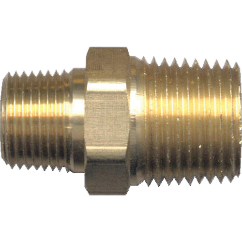 Mamelon de r&eacute;duction hexagonal, Laiton, 1/2" x 3/8", NPT x NPT Distribution Industrielle GC