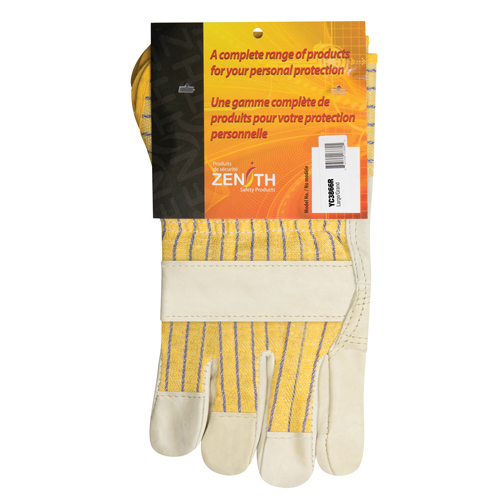 Gants d'ajusteur &agrave; paume renforc&eacute;e, Grand, Paume en Cuir fleur de vache, Doublure en Coton Distribution Industrielle GC