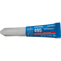 495 Super Bonder&reg; Instant Adhesive, Clear, Tube, 3 g Distribution Industrielle GC