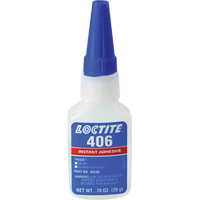 Adh&eacute;sif instantan&eacute; Prism 406, Transparent, Bouteille, 0,7 liq. oz. Distribution Industrielle GC