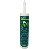 Agent d'&eacute;tanch&eacute;it&eacute; &agrave; base de silicone Dowsil 786, 300 ml, Cartouche, Blanc Distribution Industrielle GC