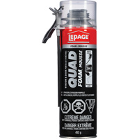 Mousse d'installation de portes & fen&ecirc;tres Quad Mousse, Canette a&eacute;rosol, Havane Distribution Industrielle GC