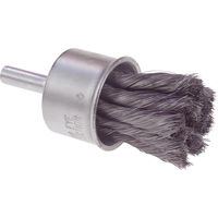 Knot Wire End Brush, 1" Dia., 0.014 Wire Dia., 1/4" Shank Distribution Industrielle GC