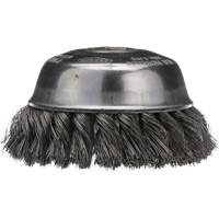 Brosse boisseau &agrave; fil nou&eacute;, 4" dia. x 5/8"-11 arbre Distribution Industrielle GC