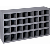Steel Storage Bin Cabinet, 34-3/4" W x 8-1/2" D x 19-1/4" H, Grey Distribution Industrielle GC