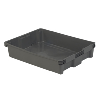 Contenants Stack-N-Nest Polylewton, 6,1" x 29,6" x 22,4", Gris Distribution Industrielle GC